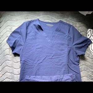 Mandala Navy Womens Scrub Top